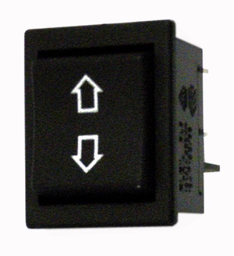 Slika PREKIDAC SIROKI GORE-DOLE CRNI 16A 6 kontakta 22x30mm