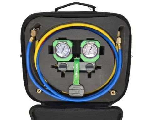 Slika MANOMETAR WIPCOOL- MG-2K 2/2 FREON 22,410,32 U KOFERU SA CREVIMA