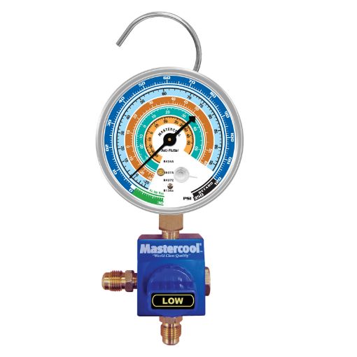 Slika MANOMETAR NISKOG PRITISKA, KUGLICNI ZA R134A, R404A, R407C, R22, R507A MASTERCOOL 92103-MBL