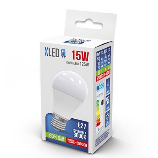 Slika LED SIJALICA E27 15W TOPLO BELA 3000K XLED 8 606016740729