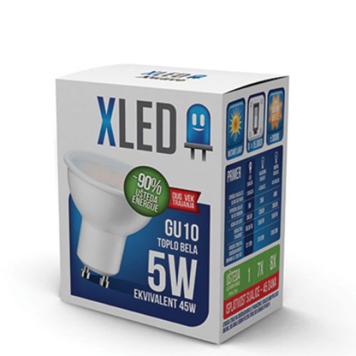 Slika LED SIJALICA GU10 5W TOPLO BELA 3000K XLED UGAO 8 606016743041 38 stepeni