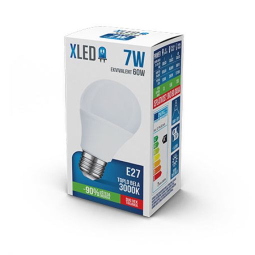 Slika LED SIJALICA E27 7W TOPLO BELA 3000K XLED 8 606016744932
