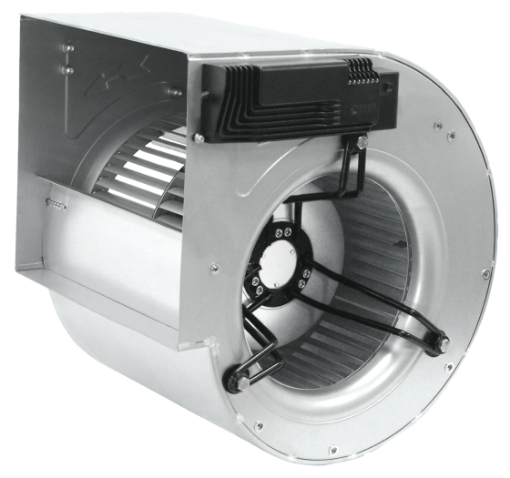 Slika VENTILATOR CENTRIFUGALNI DVOSTRUKI USISNI OTVOR EC183/18E3G01-FD9/9S1-01 WEIGUANG